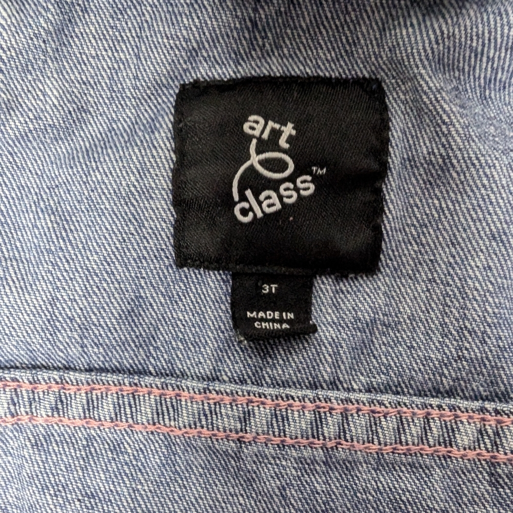 Art Class 3T Distressed Blue Jean Jacket and Hooded Sweatshirt - Picture 5 of 6